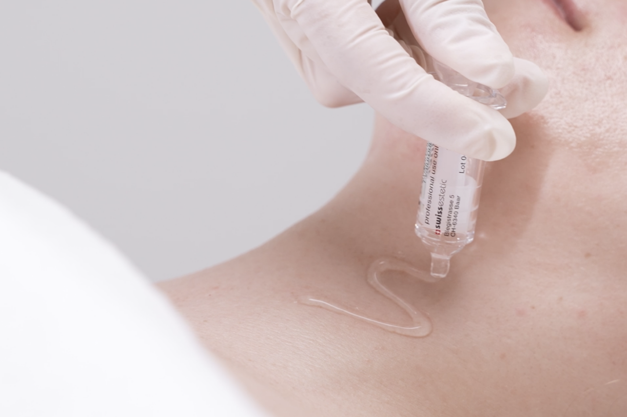 Professional facial treatment at CP Praxis cosmetic studio in Basel and Bottmingen